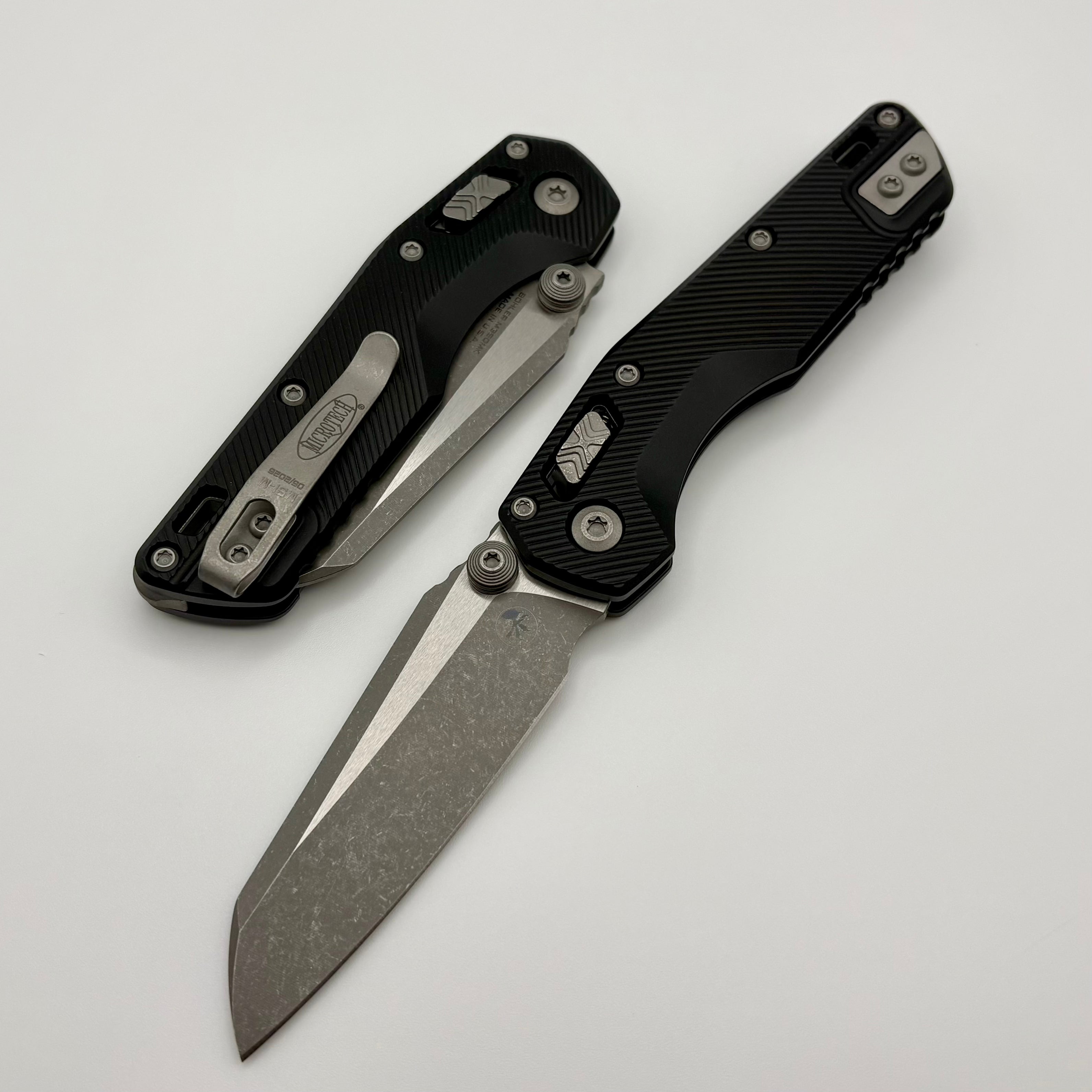 Microtech MSI RAM LOK Mini Black Fluted Aluminum Handles w/ Apocalypti