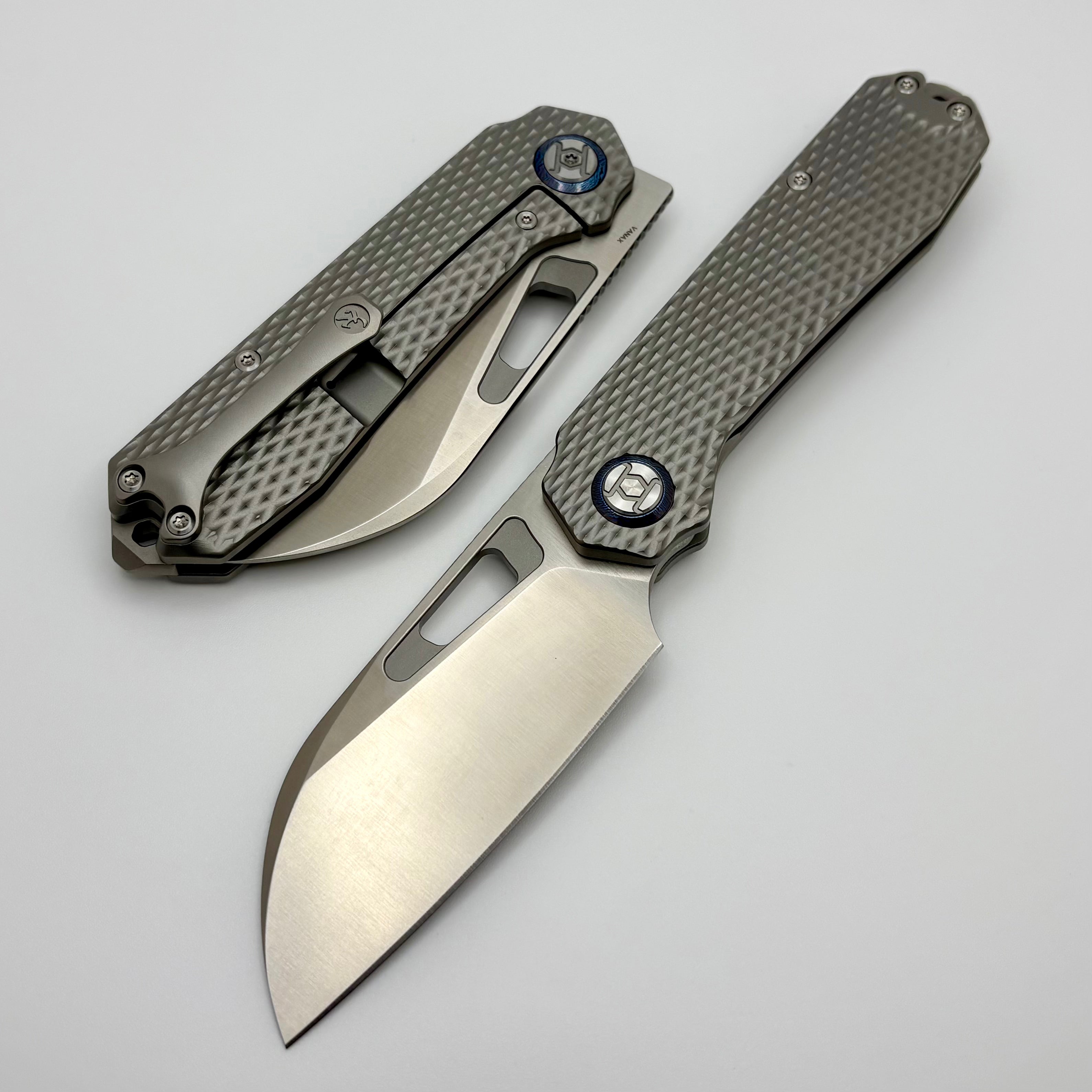 Kunwu Diablo Diamond Titanium Handles w/ Satin Vanax K717T-1A