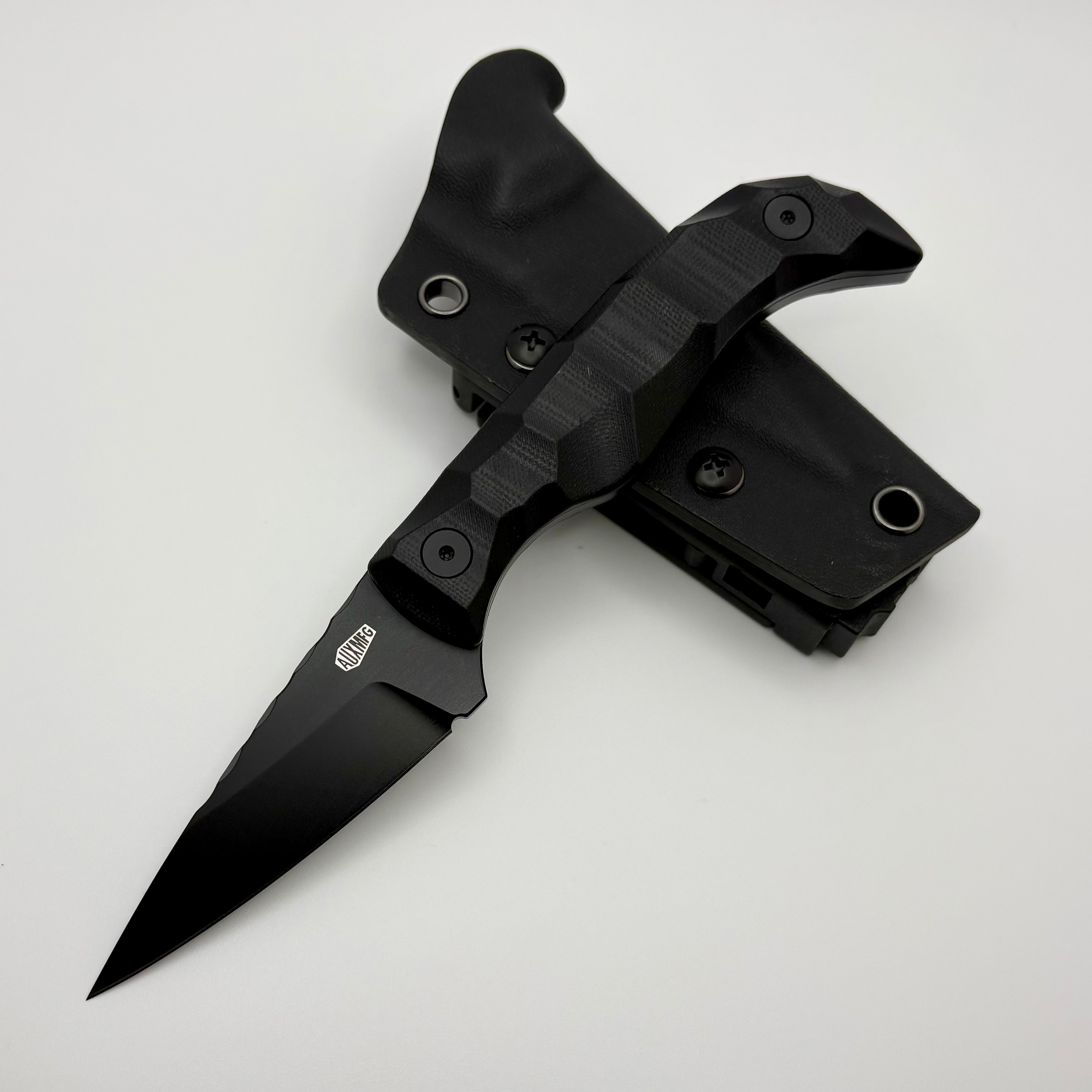 Aux Mfg Deadhead Karl Jr. Fixed Blade w/ Black G-10 14C28N Blade Produ