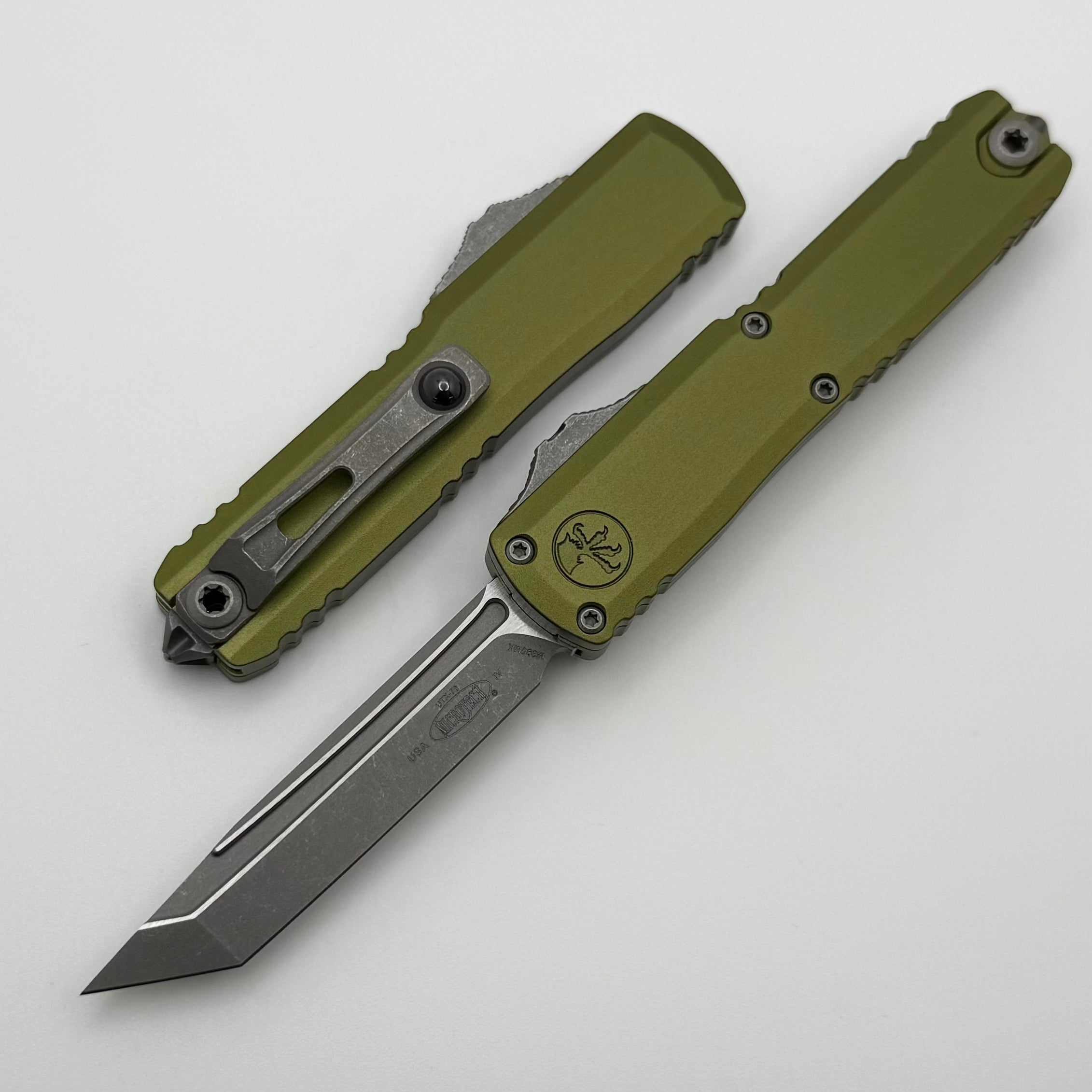 Microtech UTX-70 Gen IV w/ OD Green Handle & Apocalyptic T/E M390MK 11
