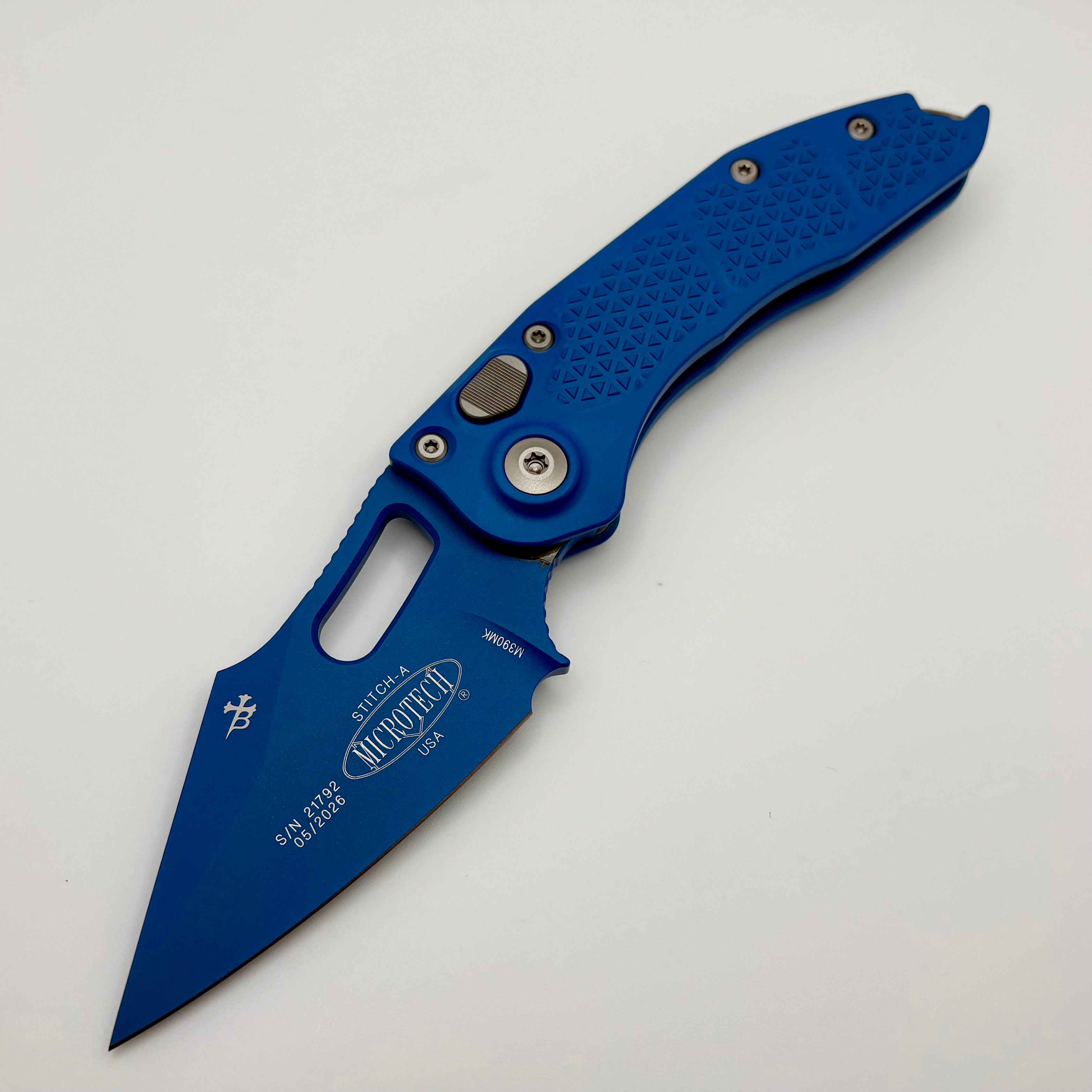 ミラノオーダーページ Microtech Borka Stitch Auto Cerakote Blue Signature Series 169-1BL-X1Z