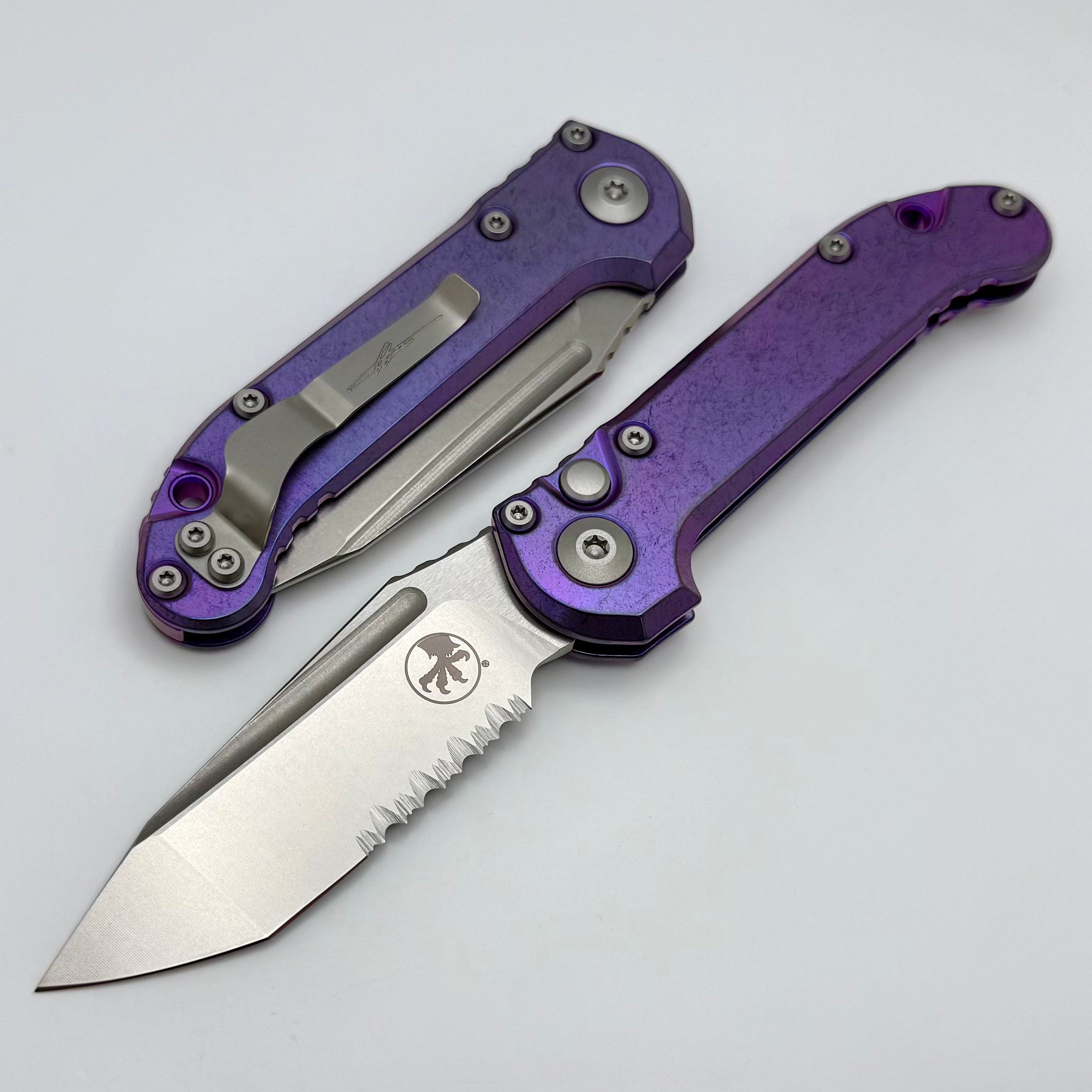 Microtech Marfione Select LUDT Gen III Purple Haze Slab Side Titanium