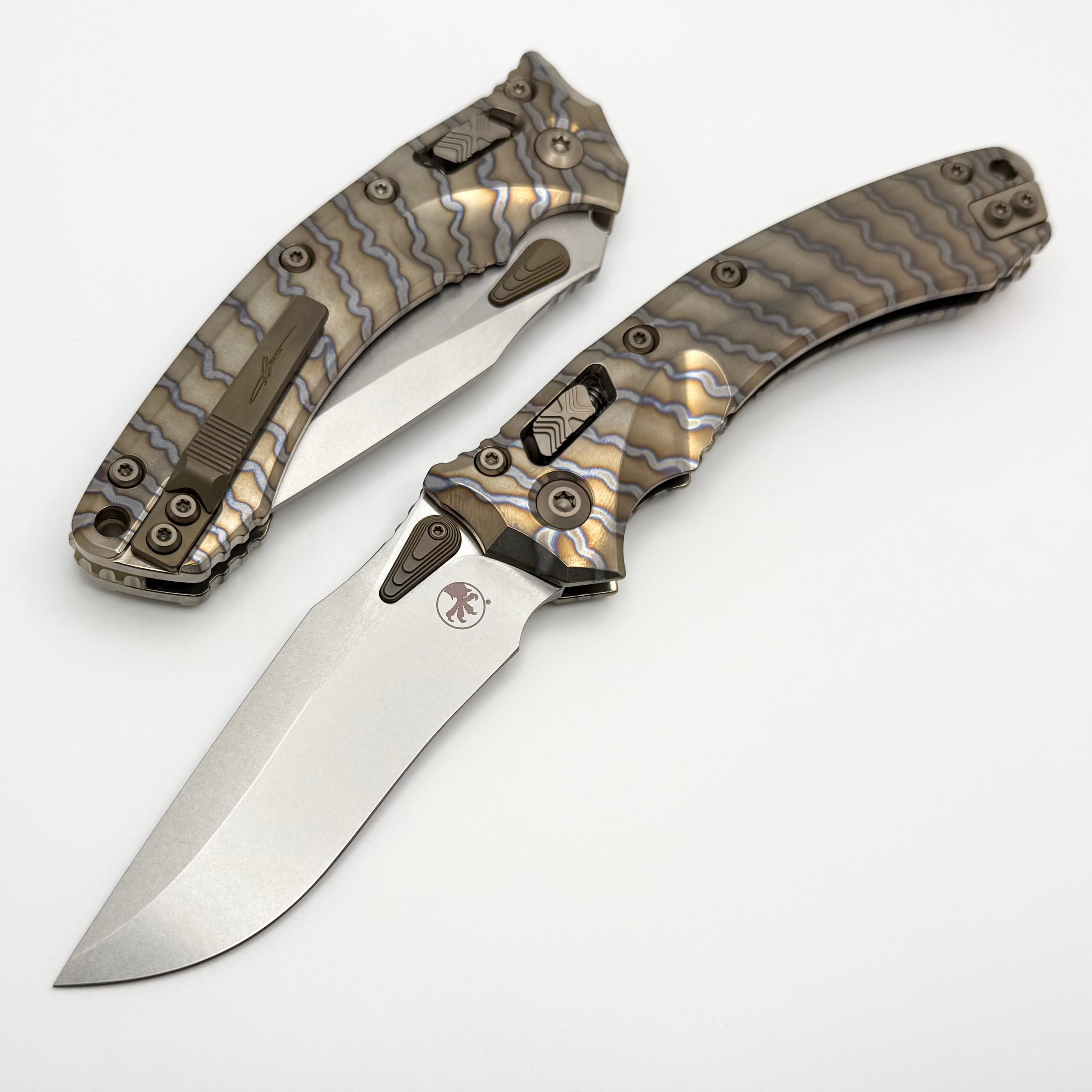 Microtech Marfione Select Amphibian RAM LOK Flamed Titanium Handles w/