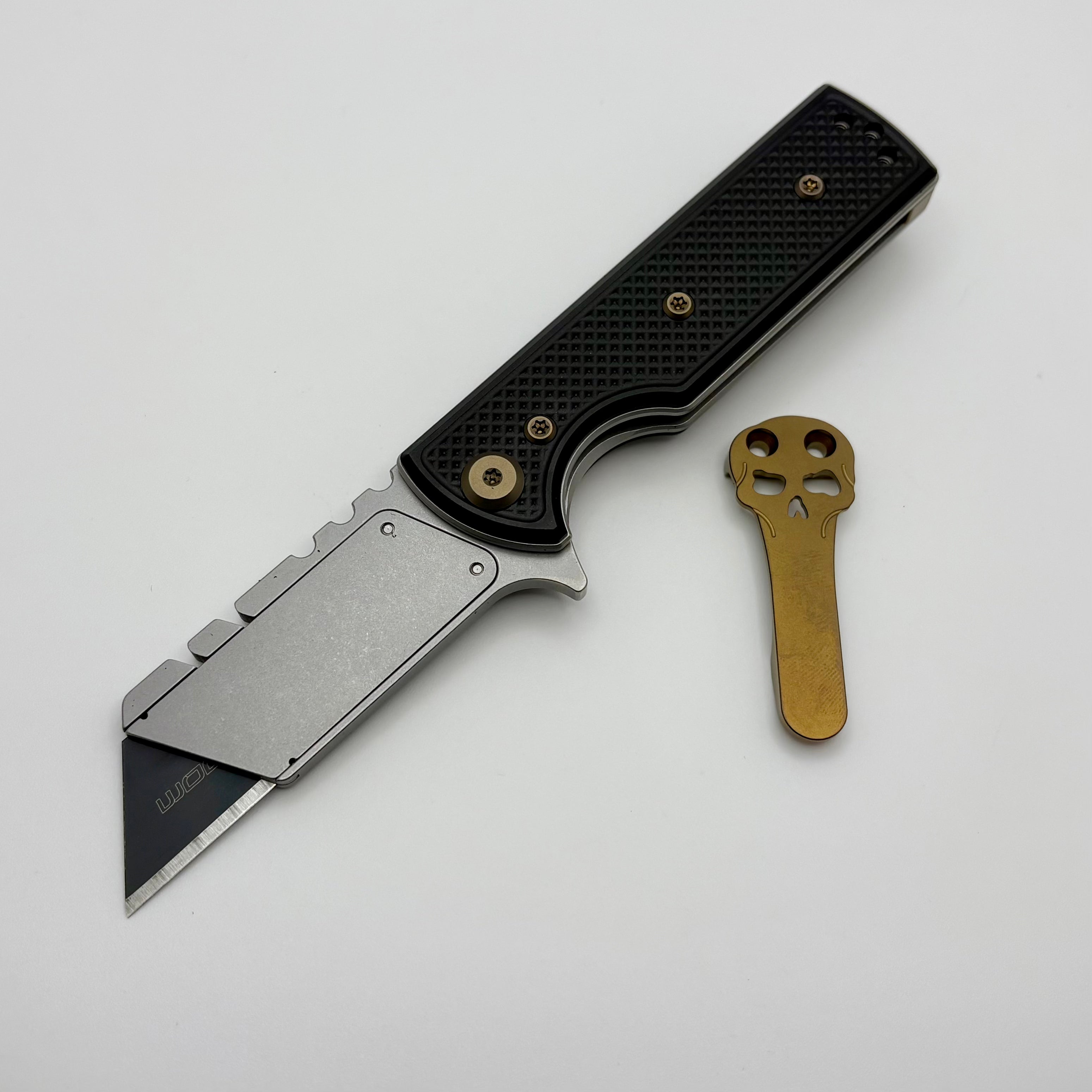 チリングキャンピープスchillins tool wal x brass Chaves CHUB Flipper w/ Black Aluminum Handles & Bronze Hardware w/ Sto