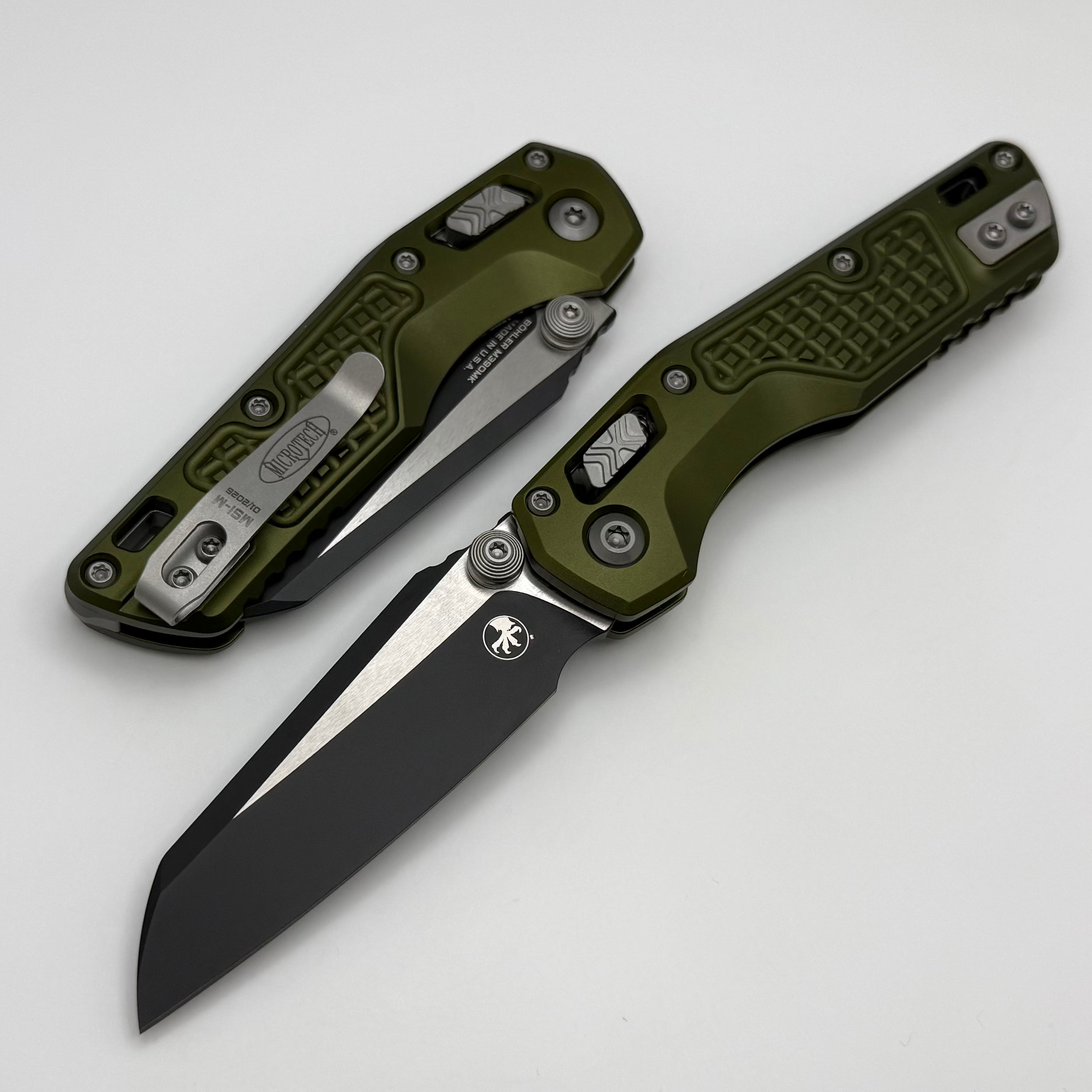 Microtech MSI RAM LOK Mini OD Green Frag Aluminum Handles w/ Black M39