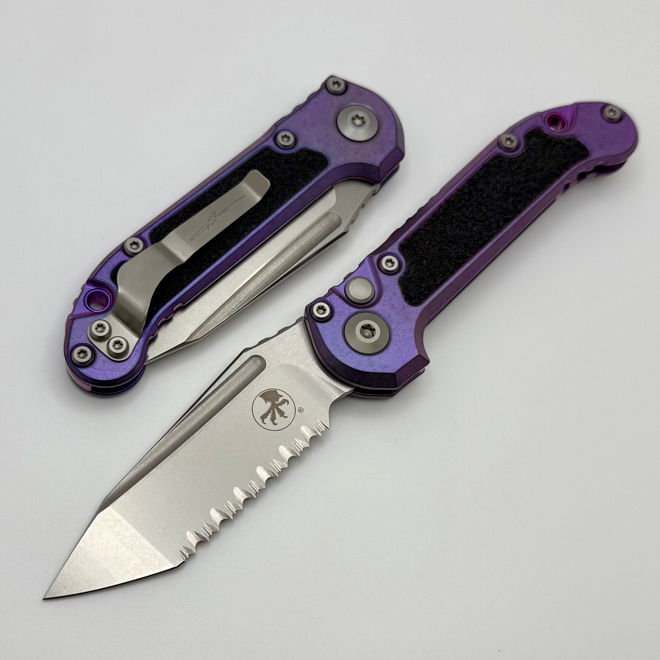 Microtech Marfione Select LUDT Gen III Purple Haze Textured Inlaid Tit