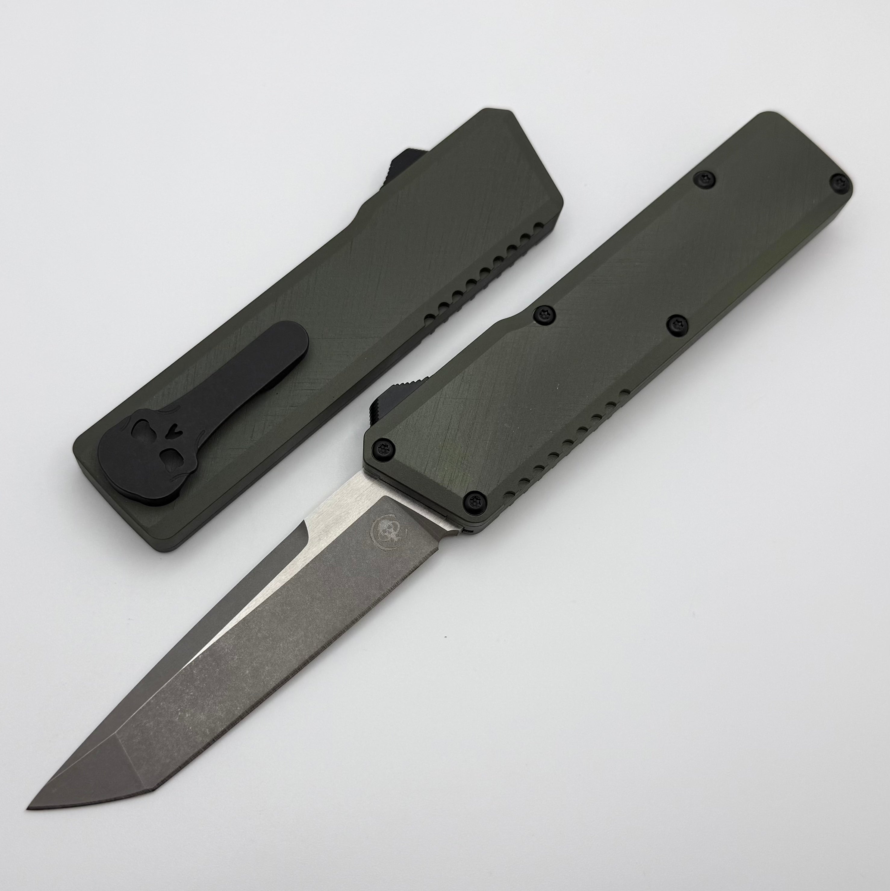 Chaves Dissident OD Green Crosshatch Petrified Handle w/ Black Nitride