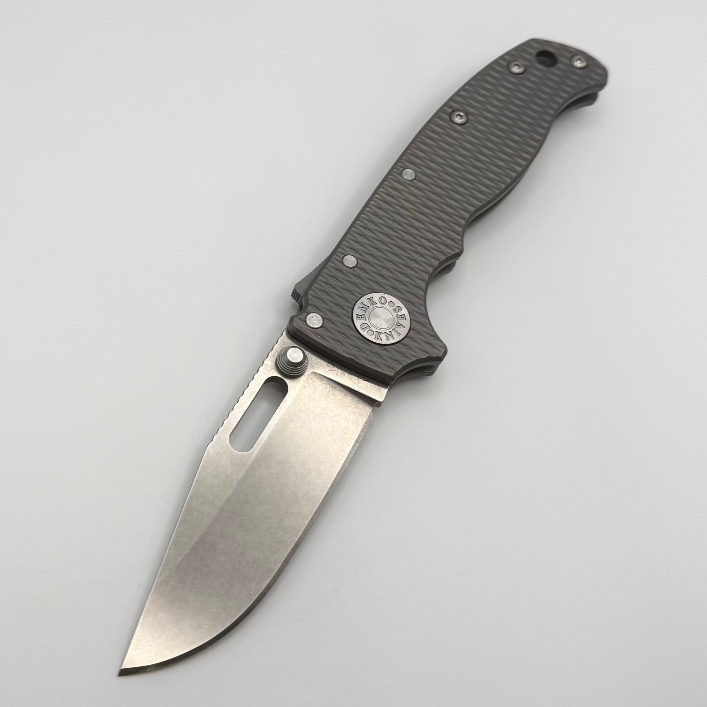 Demko AD20.5 20CV Clip Point & Textured Titanium (Consignment)
