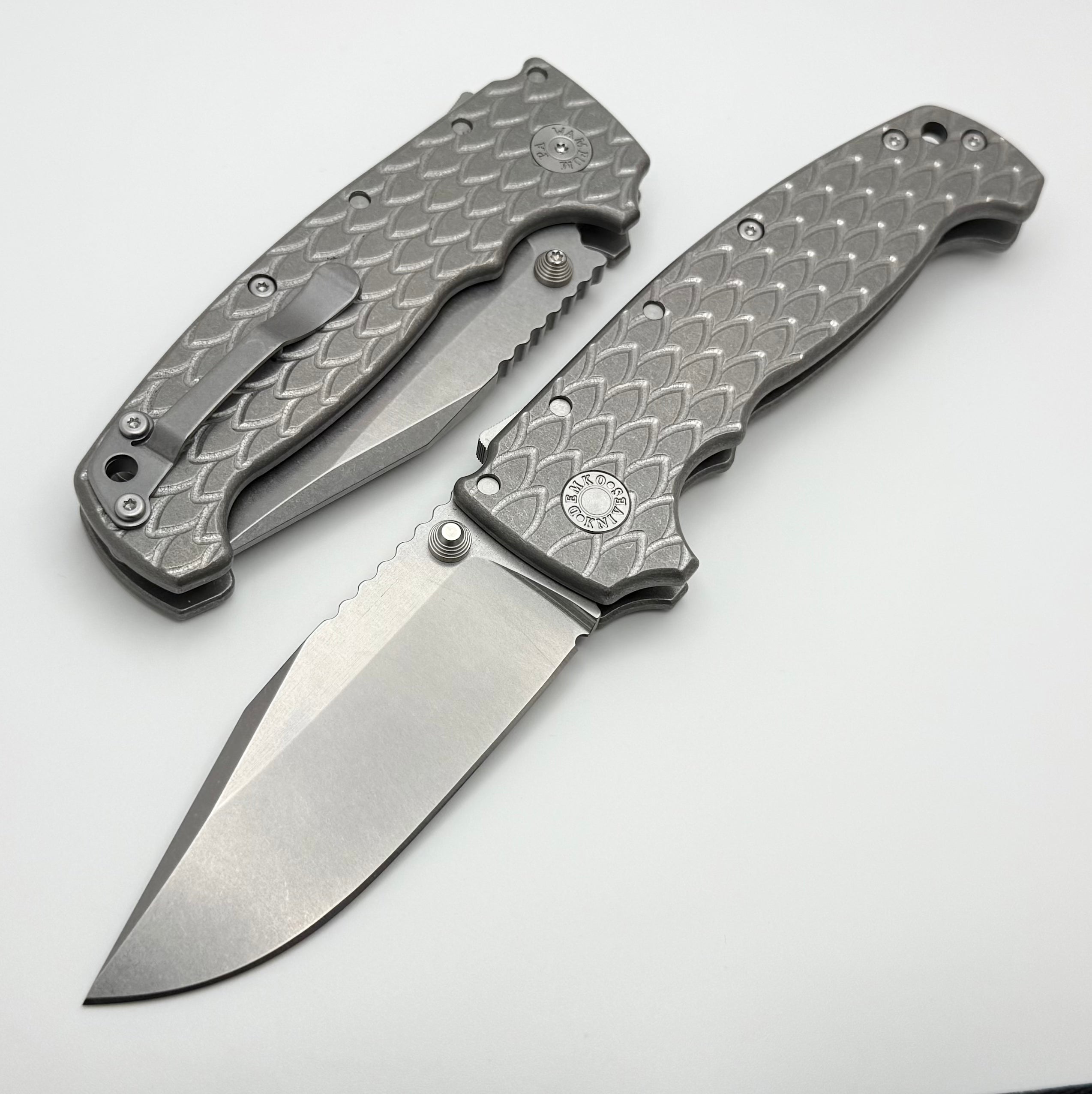 Demko Knives MG AD20 XXX w/ Dragon Scale Titanium Handles & 4