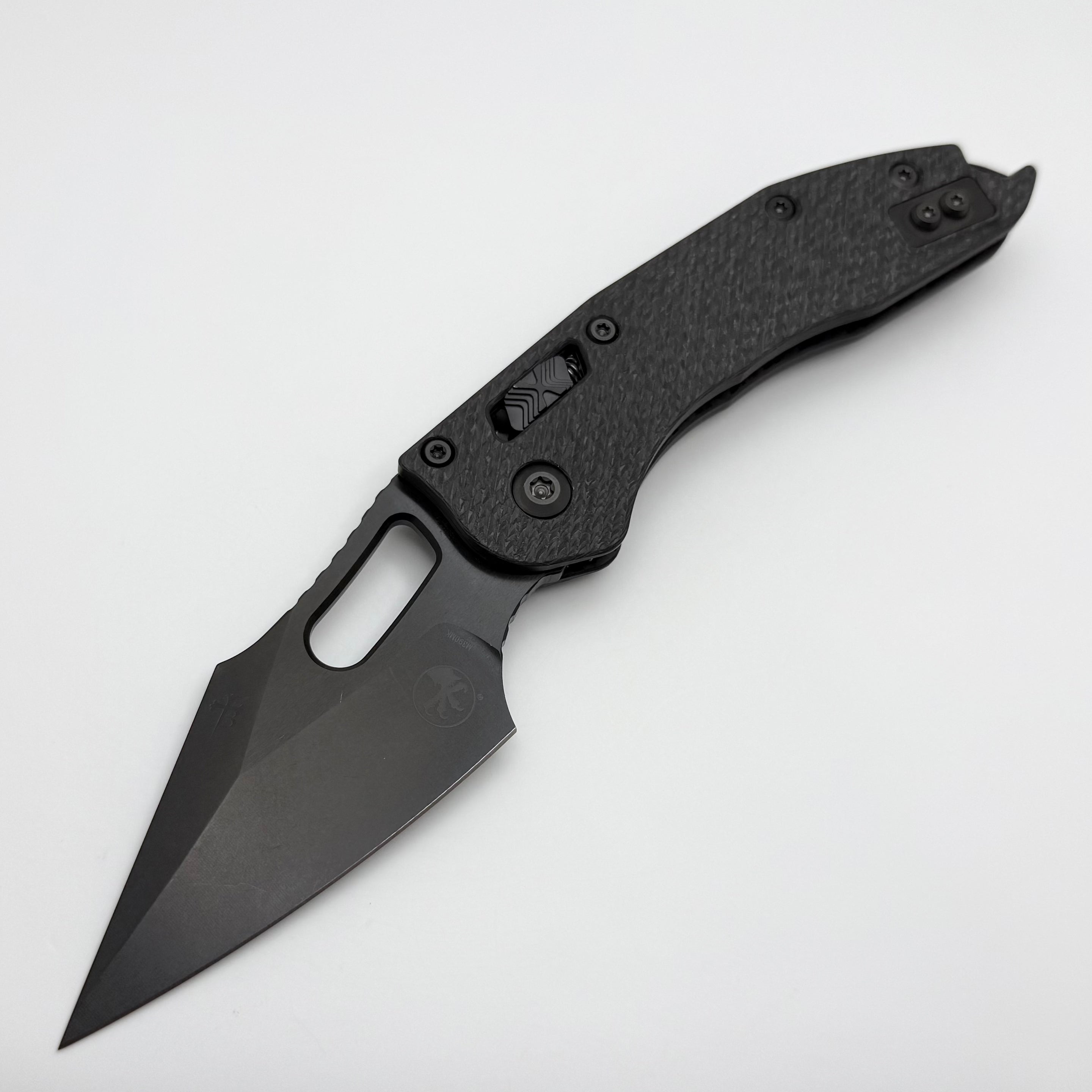 Blem Microtech Knives Manual Stitch RAM LOK Fluted Carbon Fiber DLC St