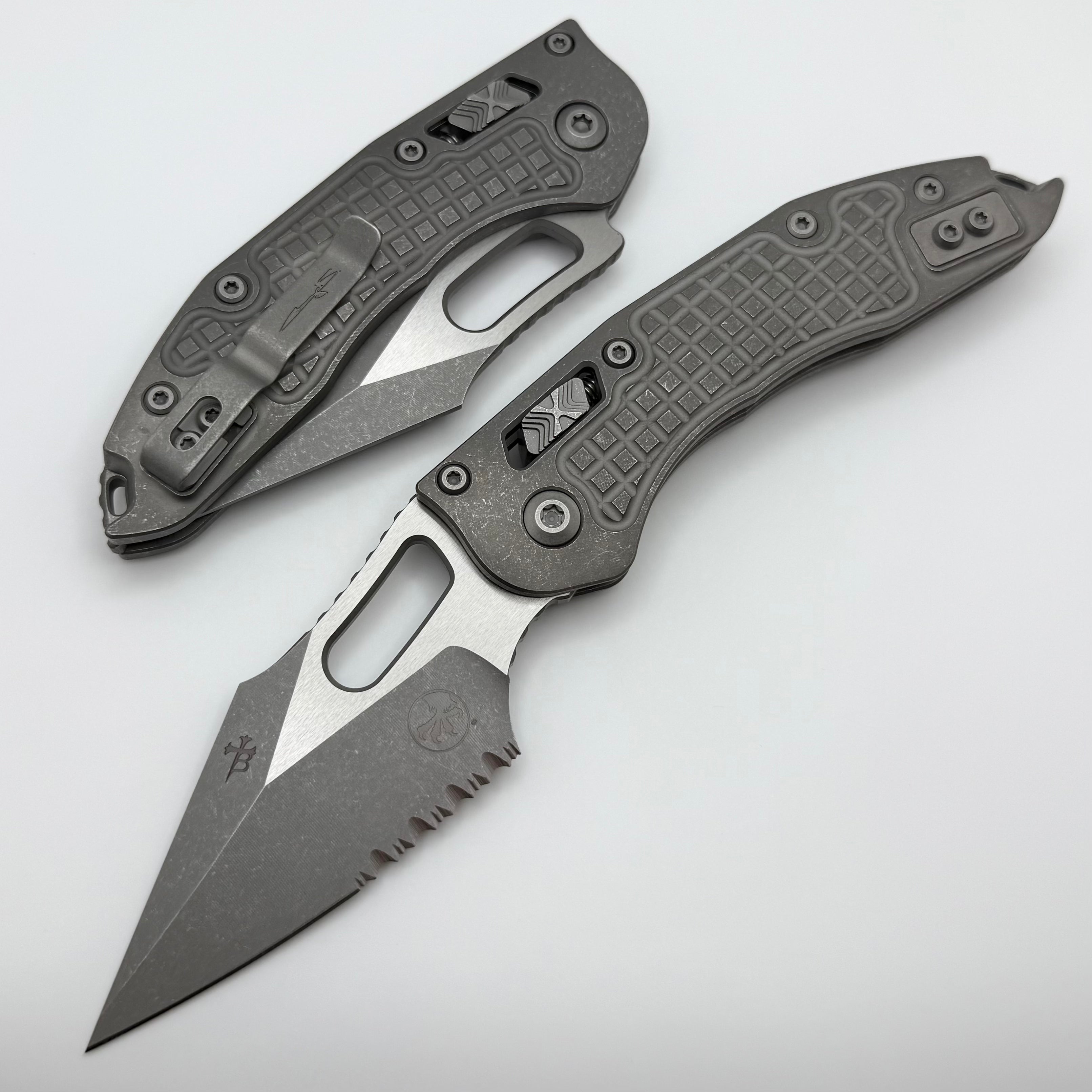 Microtech Marfione Select Manual Stitch RAM LOK Frag Titanium Handles