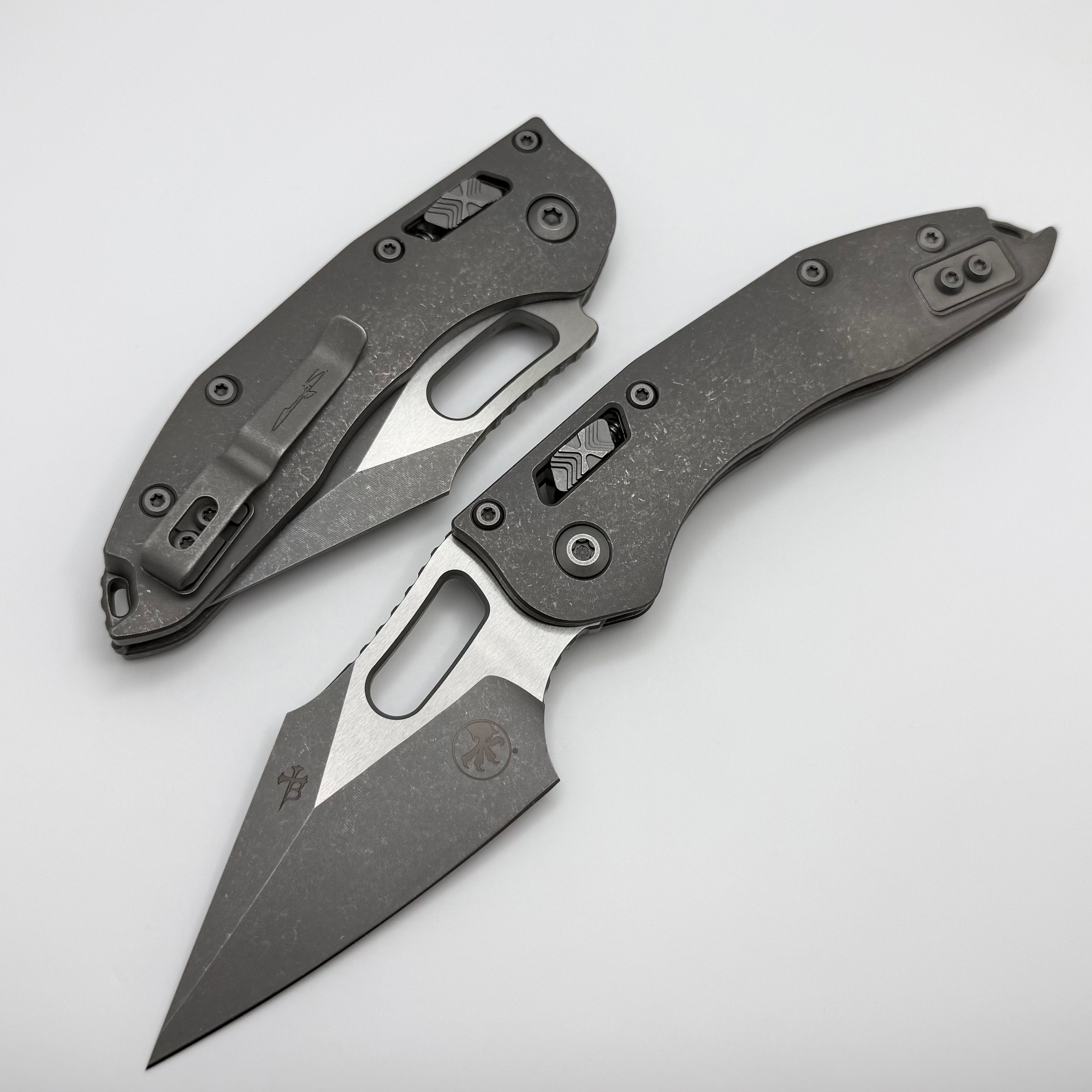 Microtech Marfione Select Manual Stitch RAM LOK Titanium Handles & Apo