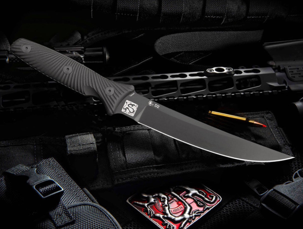 Spartan Blades Ronin Torii Fixed Blade w/ Black G-10 & Black D2 SBBL4B