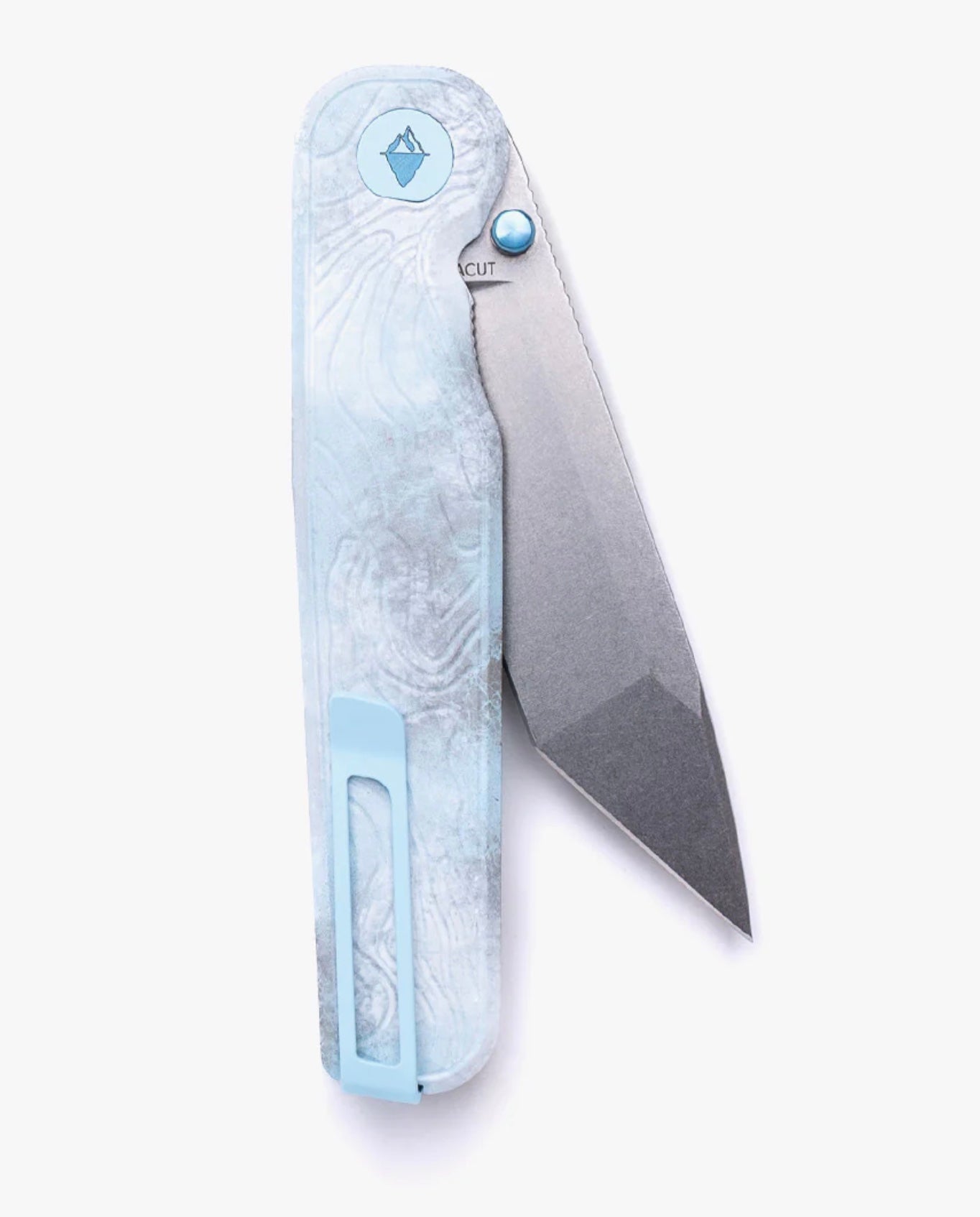 【美品】ice アントワーヌ・ダガタ Tactile Knife Rockwall Thumbstud Icefall Topograohical w/ Tanto MagnaC