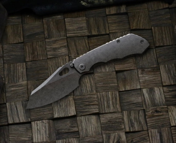 Custom Knife Factory & Rotten Design EVO 1.1 Blackwash Ti Handles w/ M