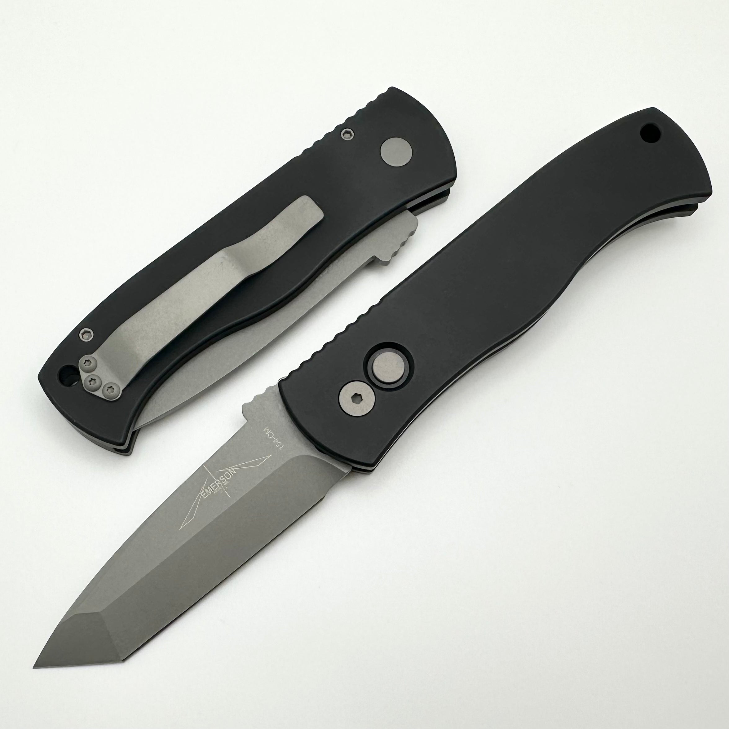 Pro-Tech Emerson CQC7 Tanto w/ Black Handle & Blasted Blade 