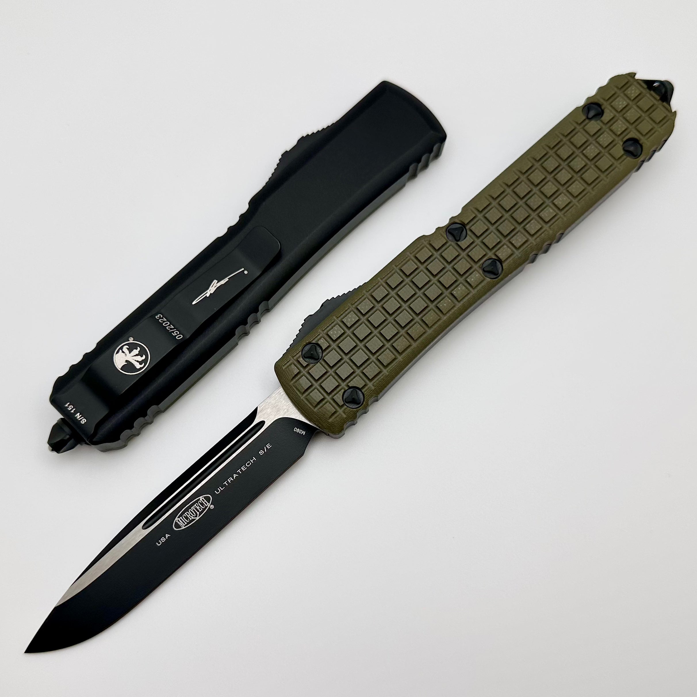 Microtech Ultratech OD Green Frag G-10 Top Tactical Standard Signature