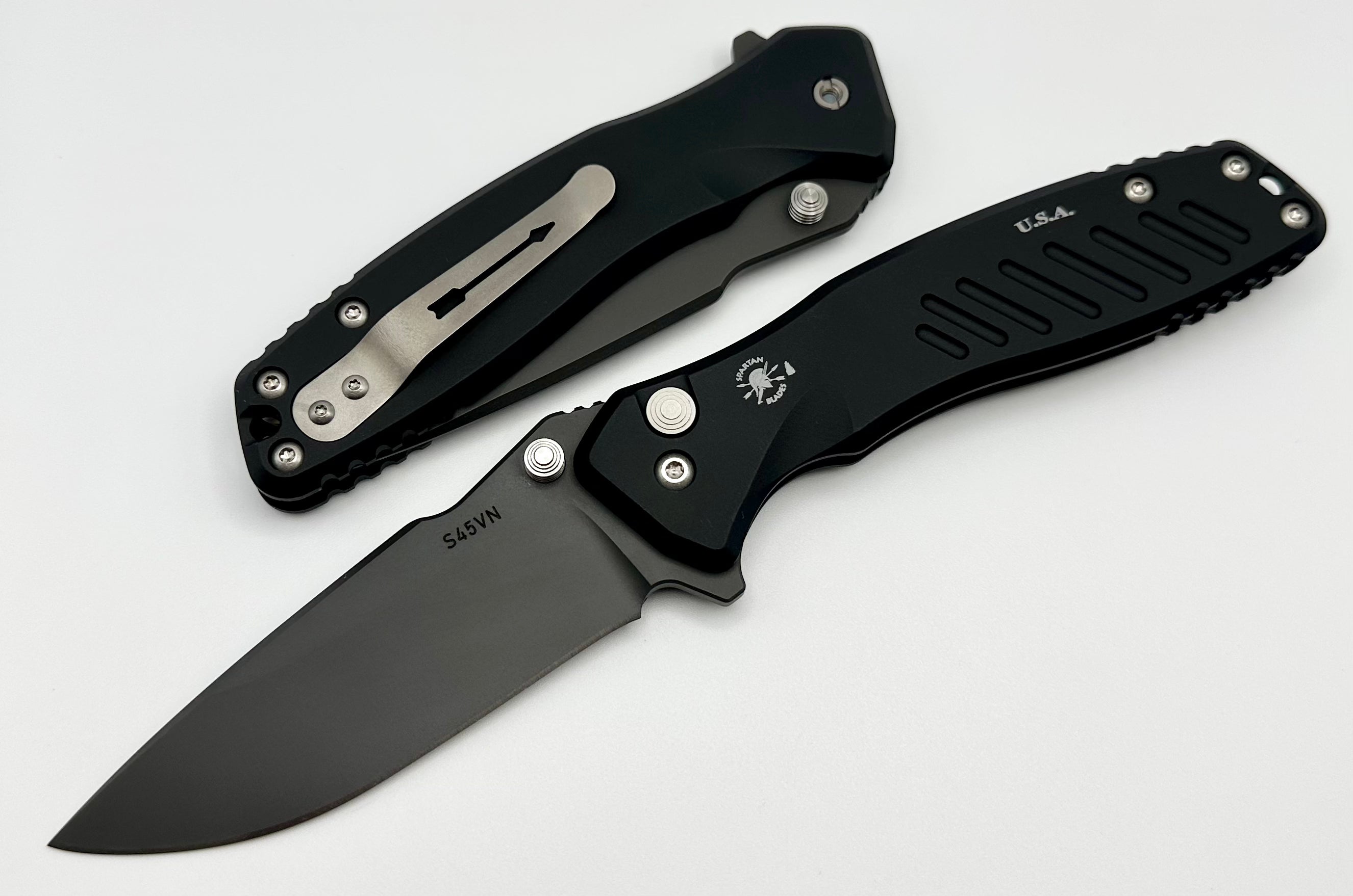 Spartan Blades Pallas Black PVD S45VN & Aluminum SF3BK