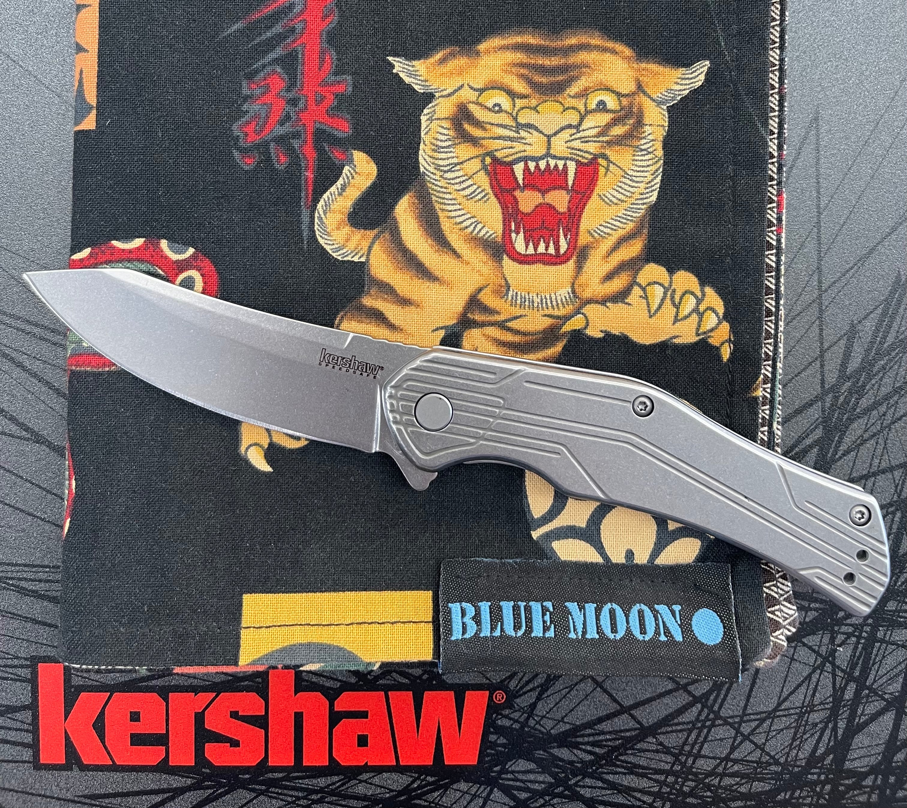 Kershaw 1380 Husker Assisted Flipper Knife 3 Stonewashed Reverse