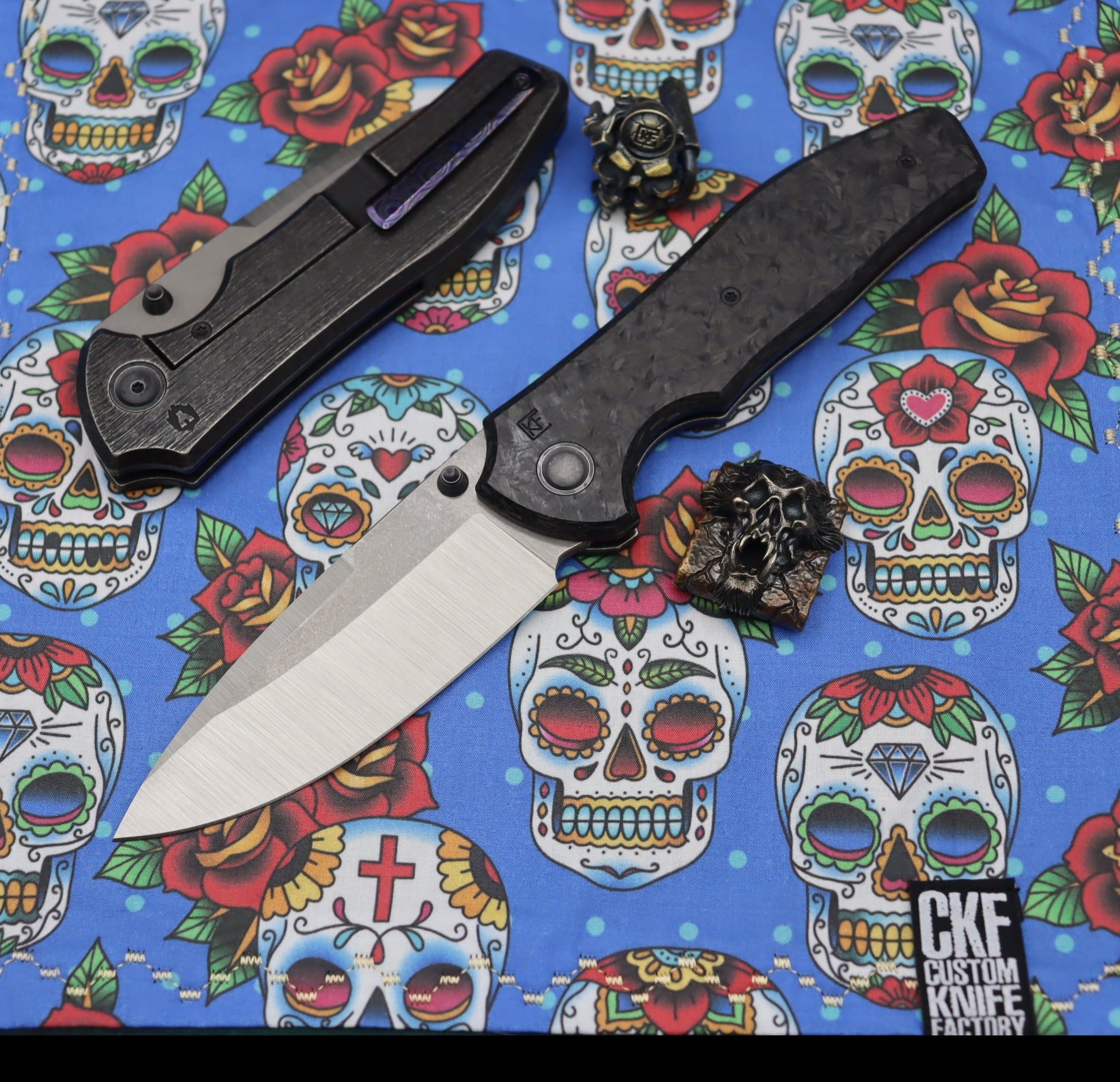 Custom Knife Factory Yeti521454 Chimera M390 Zirc Carbon Fiber w/ Zirc