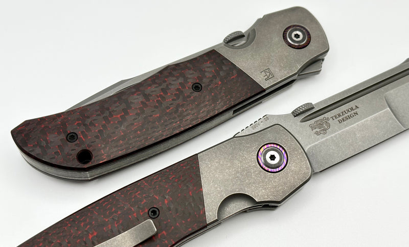 Custom Knife Factory Eagle Rock w/ Red Carbon Fiber & S90V