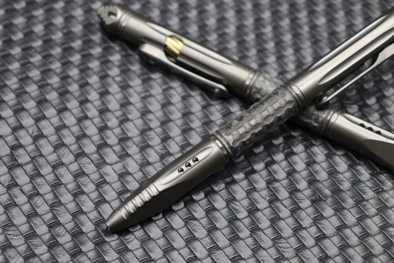 Microtech Kyroh Pen Shot Peened Full Size 403-TI-SPTRI