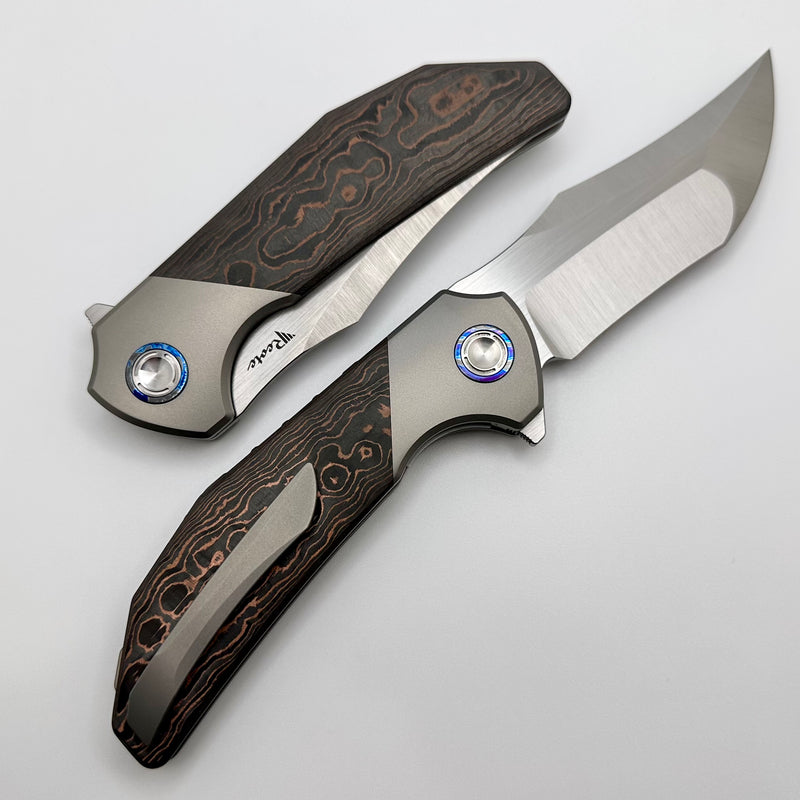 Reate Knives Tiger Copper Camo Fat Carbon & Compound Ground M390