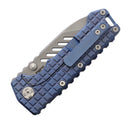PMP Knives Kodiak Frame Lock Milled Blue Anodized Titanium & M390 PMP063