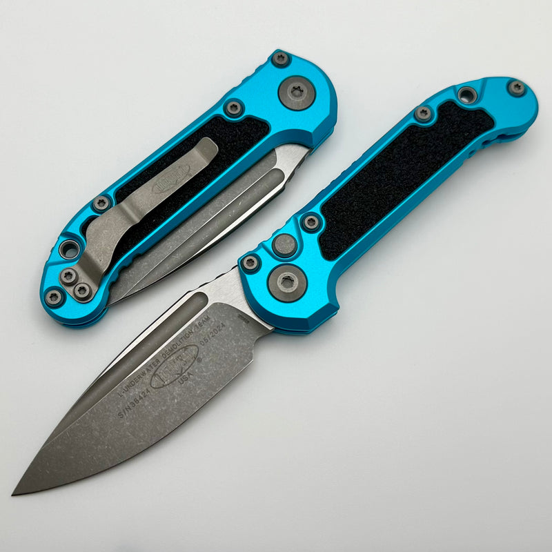 Microtech Knives LUDT Gen III Apocalyptic Drop Point w/ Turquoise Handle 1135-10APTQ ONE PER HOUSEHOLD