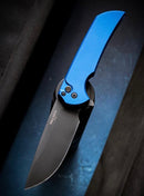 Pro-Tech Mordax Blue Handles w/ Black Lip Pearl Button & DLC MagnaCut MX103-LTD Blue