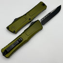 Microtech Knives Combat Troodon Gen III Black Single Edge w/ OD Green Handle 1143-1OD