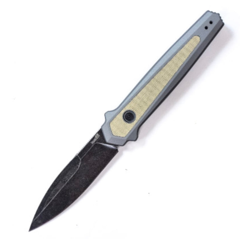 Kershaw Launch 15 Gray Aluminum w/ Olive Micarta & Blackwash MagnaCut 7950GRY