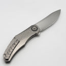 Holt Bladeworks Renegade w/ Titanium Hammered Burnished Handles & Uddeholm Vanax SuperClean, Near Mirror 320