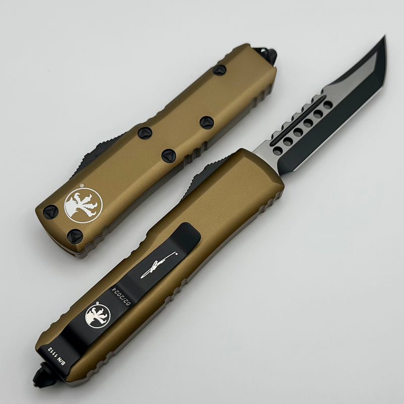 Microtech UTX-85 Hellhound Black & Tan 719-1TAS