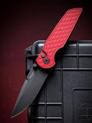 Pro-Tech TR-3 Integrity Manual Red Aluminum Relic Handles w/ DLC MagnaCut INT1106-Reptile Red