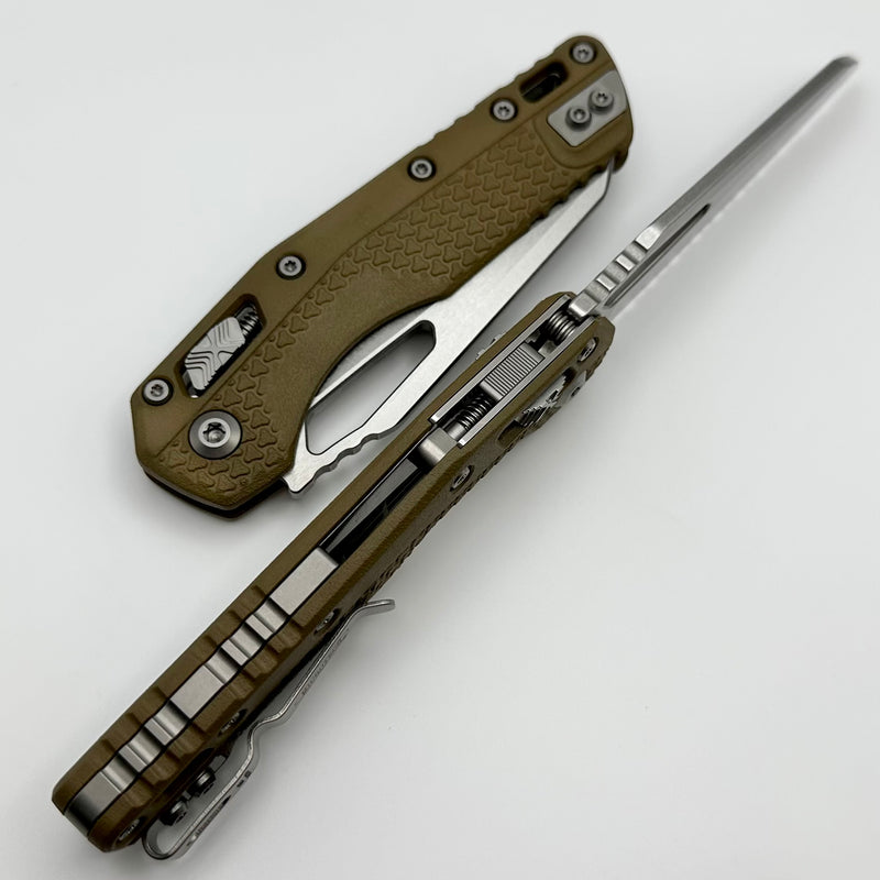 Microtech Knives MSI RAM LOK Dark Earth Polymer Injection Molded & Full Serrated M390MK 210T-12PMDE