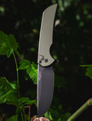 Pro-Tech Mordax Green Handles w/ Black Lip Pearl Button & DLC MagnaCut MX103-LTD Green