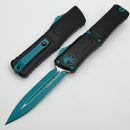 Microtech Knives Combat Troodon Gen III Black D/E w/ Turquoise Accents 1142-1TQSK