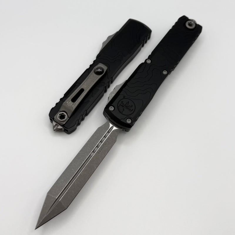Microtech Ultratech Gen IV Topo Black Handle w/ Spartan D/E Apocalypti