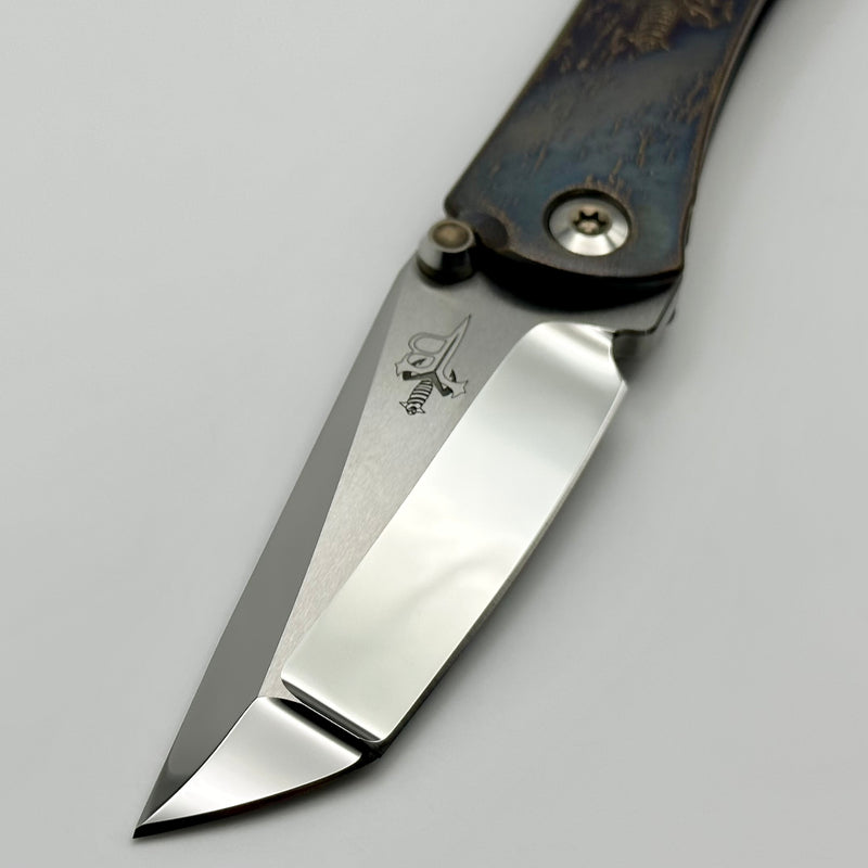 Marfione Custom Knives & Borka Blades SBTF Mirror M390 & Joint Logo Cosmic Scales Pre Owned