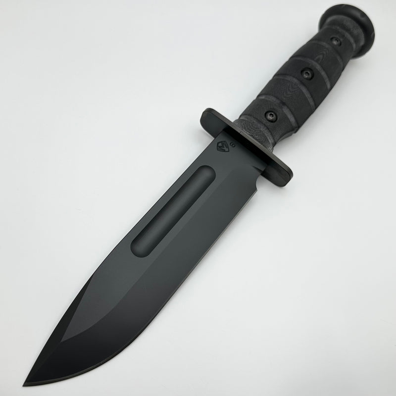 Medford Knife USMC Fighter Fixed Blade DLC CPM-S35VN w/ Black G-10 Handle