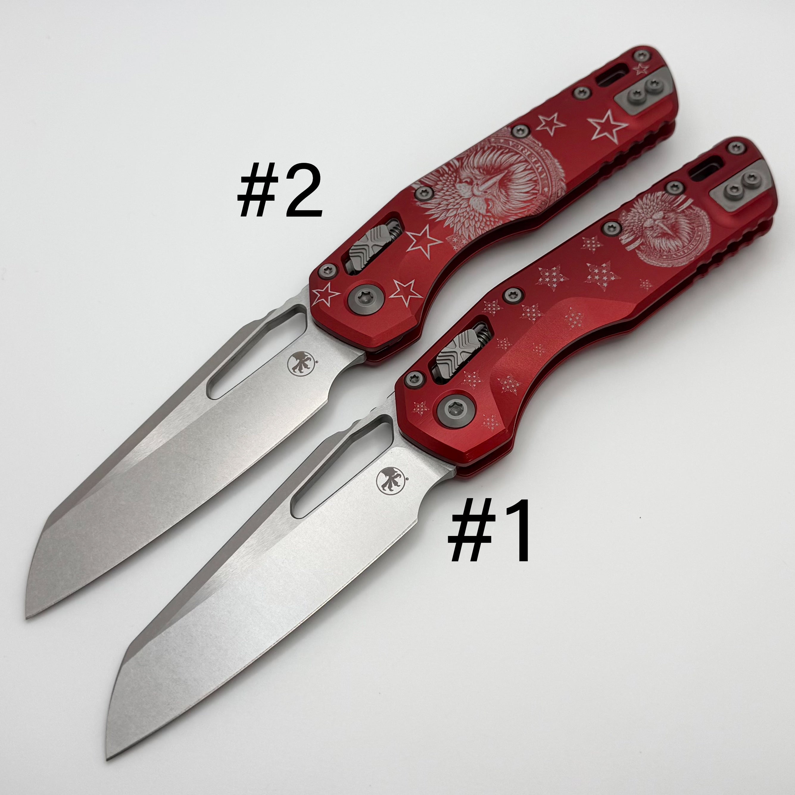 Microtech Knives MSI RAM LOK Red Aluminum & Stonewash M390MK 210-10RD