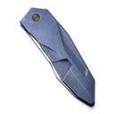 We Knife Solid Flipper Blue Integral Titanium Handle & Polished Bead Blast 20CV WE22028-4