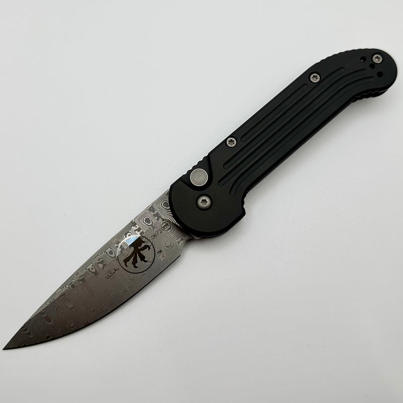 Microtech L-U.D.T Odin's Eye Damascus & Black Handle PRE OWNED