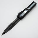 Heretic Custom NYX Aluminum Handle w/ Carbon Fiber/Mother of Pearl Inlays & Baker Forge D/E Damascus