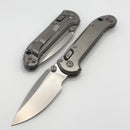 Marfione Select Microtech LUDT Ram-Lok w/ Slab Side Titanium Handles & Blue Accents & Stonewash Drop Point 1135RLS-10MS2