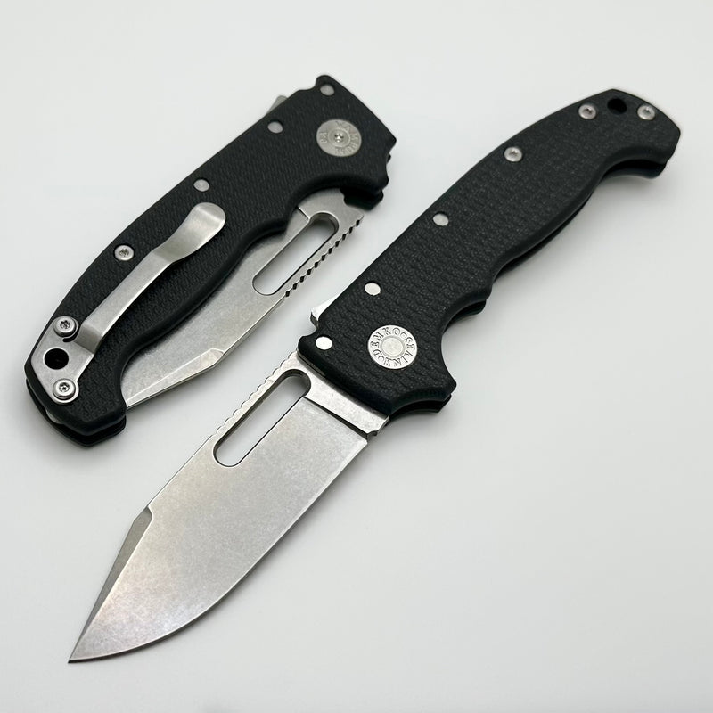 Demko Knives MG AD20S V2 Clip Point Full Flat Grind MagnaCut & Black G-10