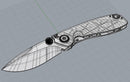 Pre Order Coming Soon Custom Knife Factory / Cpprhd Rampage Black Crystal Titanium Handle & Blackwash M398