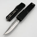 Microtech UTX-85 Gen IV Interceptor w/ Black Topographic Deep Engraved Handle & Stonewash M390MK Signature Series 12354TP-10S