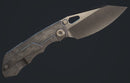 Pre Order Custom Knife Factory & Rotten Design EVO-XS Gray Barked Stonewash Titanium Handles w/ Satin M398